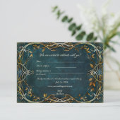 Majesty Wedding RSVP Card Mittelerden Dankeskarte (Stehend Vorderseite)