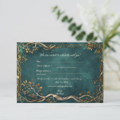 Majesty Wedding RSVP Card Mittelerden Dankeskarte (Stehend Vorderseite)