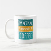 Majka braucht Kaffee-Tasse Kaffeetasse (Links)