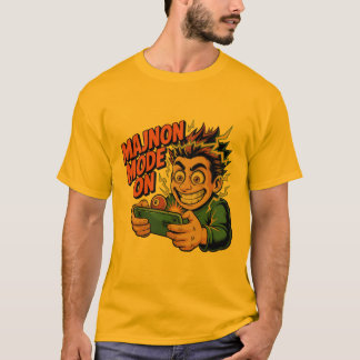 MAJNON MODUS AKTIVIERT – Lustiger Gamer mit 8‑Ball T-Shirt