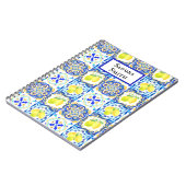 Majolica Azulejo Mediterlemon Tiles Notizblock (Linke Seite)