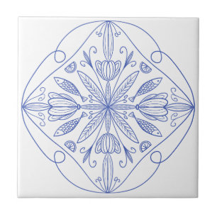 Majolica blue Amalfi Küste Sardinien Fisch & Zitru Fliese