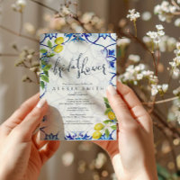 Majolica Fliesen Brautdusche Einladung Sizilien