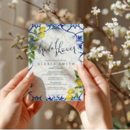 Majolica Fliesen Brautdusche Einladung Sizilien