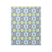 Majolica Mediterranean Lemon Tiles Notizblock (Rotiert)