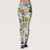 Majolica Muster Print Leggings (Rückseite)