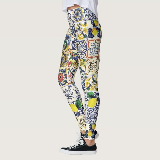 Majolica Muster Print Leggings (Links)