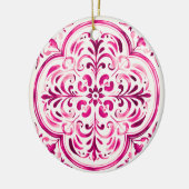 Majolica Rose Keramik Ornament (Links)