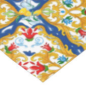 Majolica,Sicilian style,lemons Tischdecke (Schrägansicht)