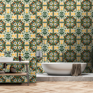 Majolica Style Tiles Tapete