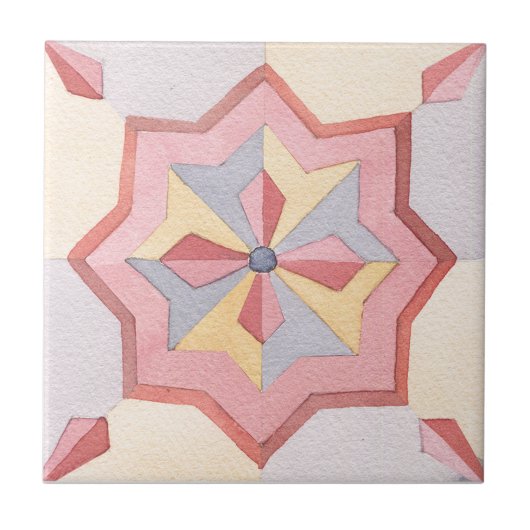 Majolica Watercolor Fliese (Vorderseite)