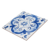 Majolika, blaue Fliesen, sizilianische Fliesen, Ke Fliese (Seite)