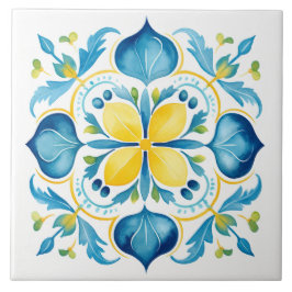 Majolika, blaue Fliesen, sizilianische Fliesen, Ke Fliese