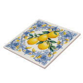 Majolika, blaue Fliesen, sizilianische Fliesen, Ke Fliese (Seite)