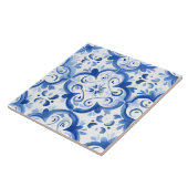 Majolika, blaue Fliesen, sizilianische Fliesen, Ke Fliese (Seite)