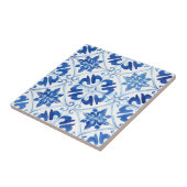 Majolika, blaue Fliesen, sizilianische Fliesen, Ke Fliese (Seite)