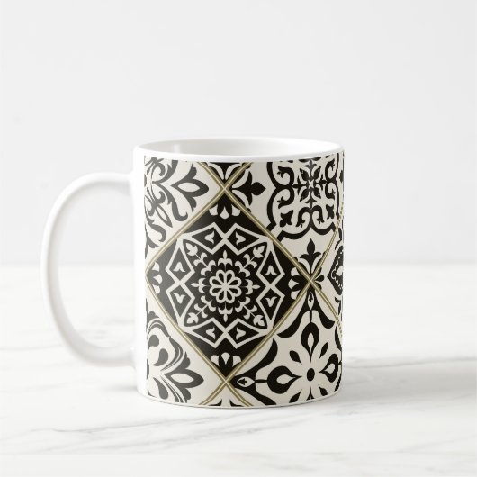Majolika-islamische Fliesen-Patchwork Kaffeetasse (Links)