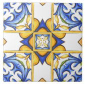 Majolika, mediterrane Fliesen, Fliese (Vorderseite)