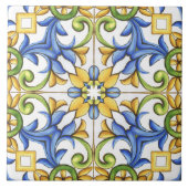 Majolika, mediterrane Fliesen, Fliese (Vorderseite)