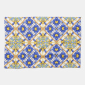 Majolika, mediterrane Fliesen, Geschirrtuch (Horizontal)