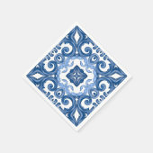 Majolika, mediterrane Fliesen, Serviette (Ecke)