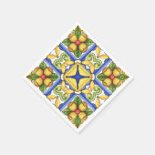 Majolika, mediterrane Fliesen, Serviette (Ecke)