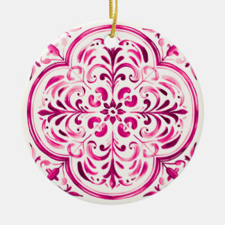 Majolika-Rose Keramik Ornament