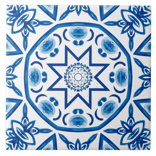 Majolika, sizilianische Fliesen, Keramik Tile Fliese (Vorderseite)