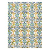 Majolika, sizilianische Fliesen, Zitronen Zitrusfr Tischdecke (Vorderseite)