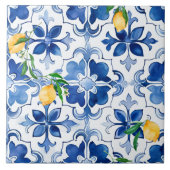 Majolika, Zitrone, sizilianische Fliesen, Fliese (Vorderseite)