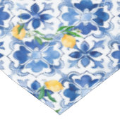 Majolika, Zitrone, sizilianische Fliesen, Tischdecke (Schrägansicht)