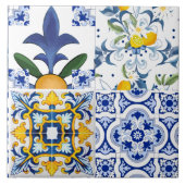 Majolika, Zitrusfrüchte, mediterrane Kacheln (Vorderseite)