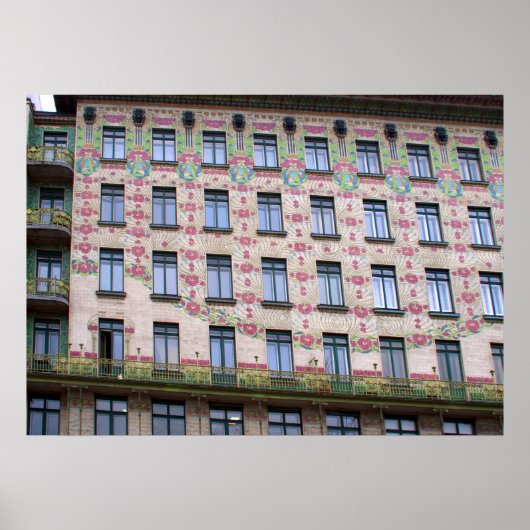 Majolikahaus Wien Österreich Poster (Vorne)