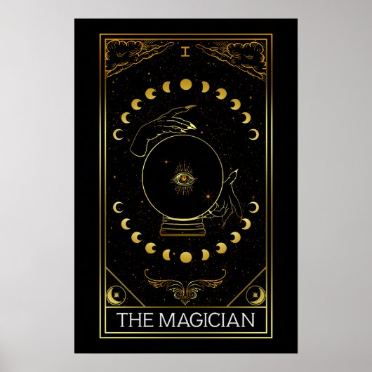 Major Arcana Magician Tarot Card Poster (Vorne)