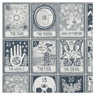 Major Arcana Tarot Indigo-Stoff Stoff