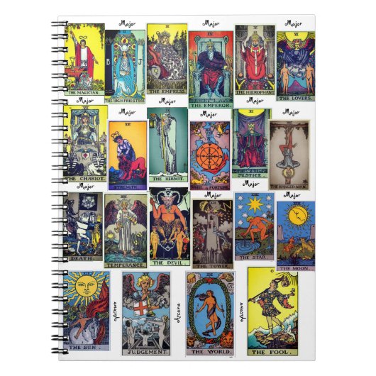 Major Arcana Tarot Spiral Notebook Notizblock (Vorderseite)