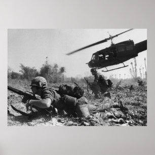 Major Crandalls UH-1D-Hubschrauber im Vietnamkrieg Poster