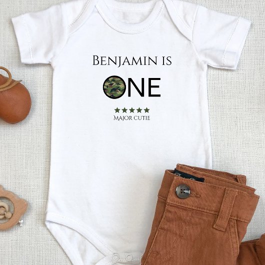 Major Cutie Baby Bodysuit Kids 1st Birthday Baby Strampler