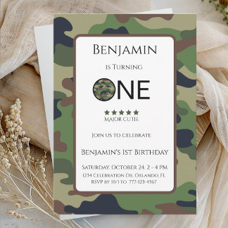 Major Cutie Birthday Invitation Kids Birthday Card Einladung