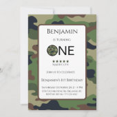 Major Cutie Birthday Invitation Kids Birthday Card Einladung (Vorderseite)