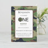 Major Cutie Birthday Invitation Kids Birthday Einladung (Stehend Vorderseite)