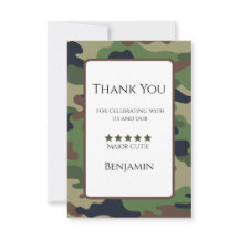 Major Cutie Dankeschön-Karte Kinder Erster Geburts