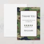 Major Cutie Dankeschön-Karte Kinder Erster Geburts Dankeskarte (Vorne/Hinten)