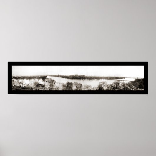 Major Flood Dayton Foto 1913 Poster (Vorne)