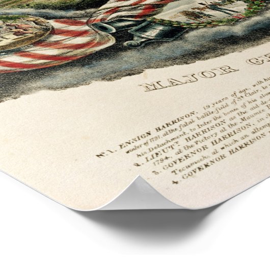 Major General William Henry Harrison, c.1813 Poster (Ecke)