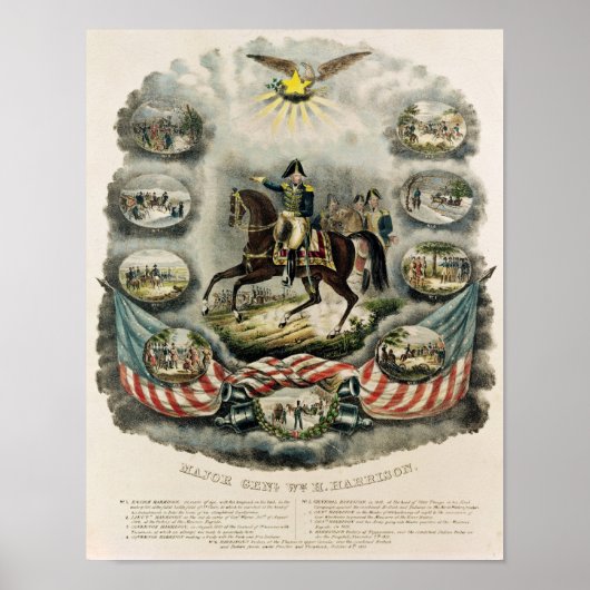 Major General William Henry Harrison, c.1813 Poster (Vorne)