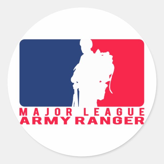 Major League Army Ranger Runder Aufkleber (Vorderseite)