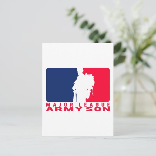 Major League Army Son Postkarte (Stehend Vorderseite)