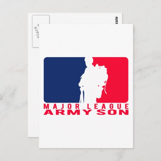 Major League Army Son Postkarte (Vorne/Hinten)