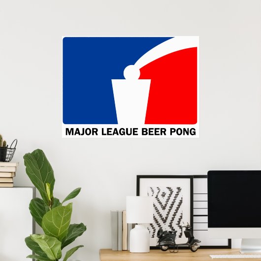 Major League Beer Pong Poster (Heimbüro)